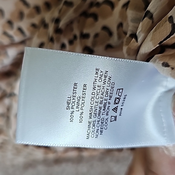 Express Mobwife Romantic animal print chiffon long sleeve short romper XL - Picture 12 of 15